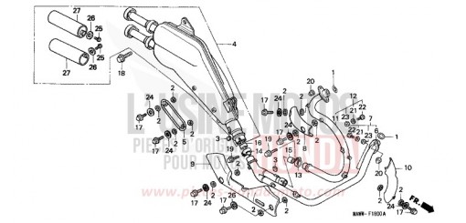 EXHAUST MUFFLER XL600VW de 1998